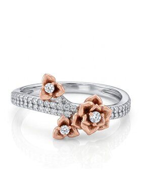 Floral Ring, 925 Sterling Silver Charmed Aroma BP Beauty and the Beast
